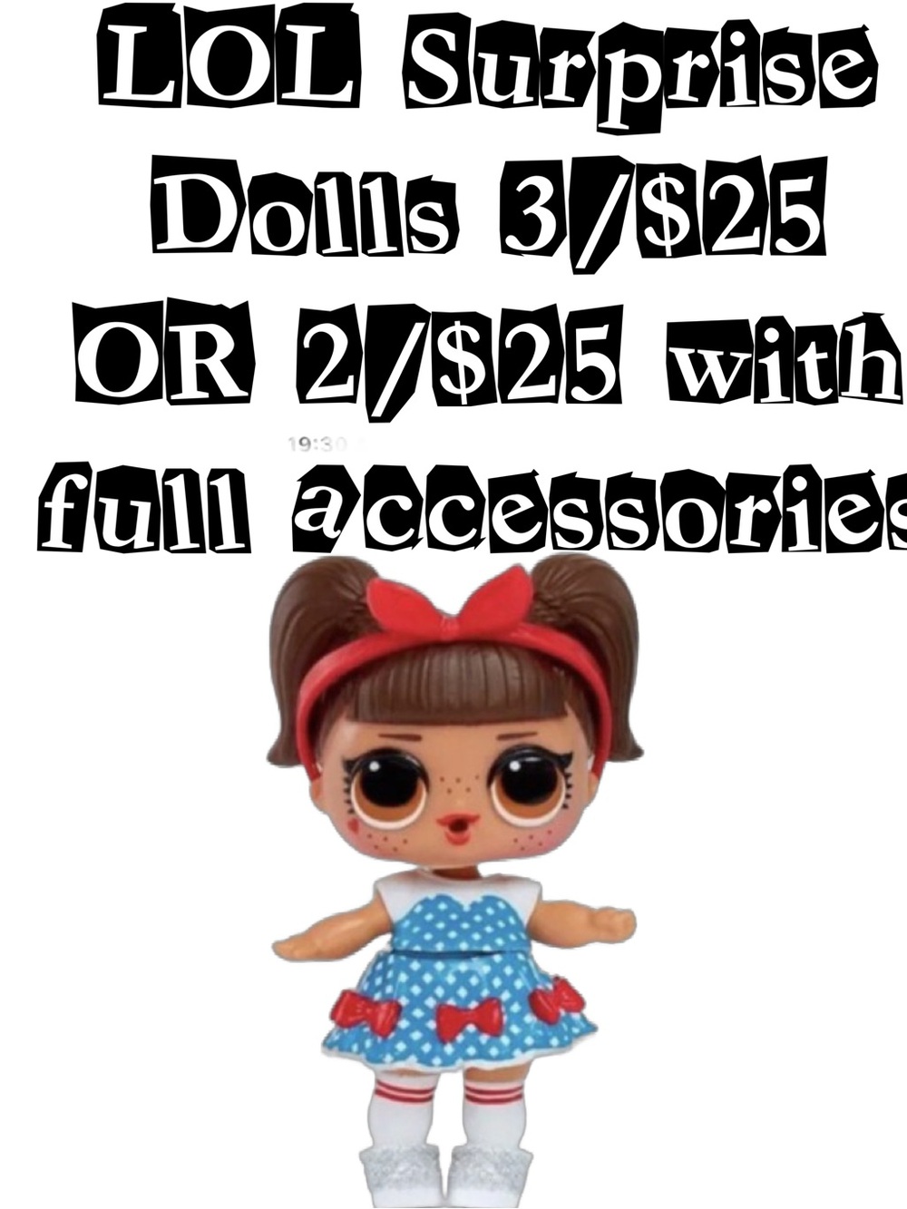 L.O.L. Surprise! Doll with Red Bow and Blue Polka Dot Dress